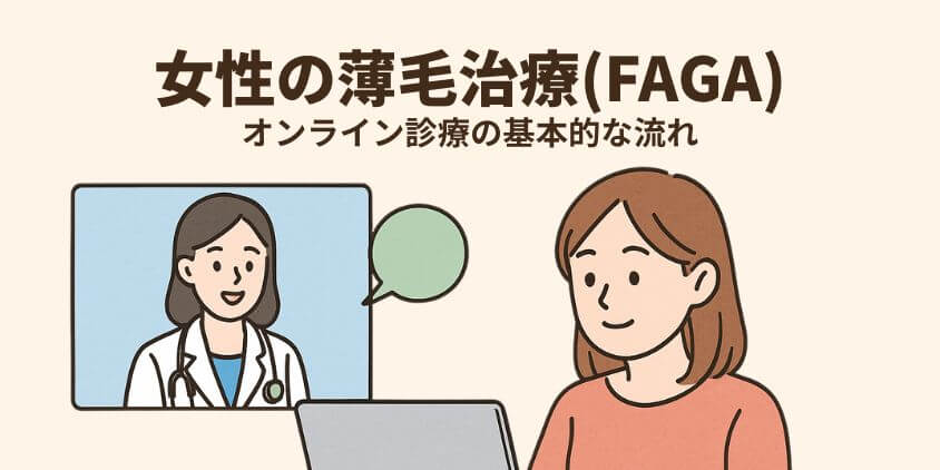 DMMオンラインクリニック女性FAGA治療｜オンライン診療の基本的な流れ
