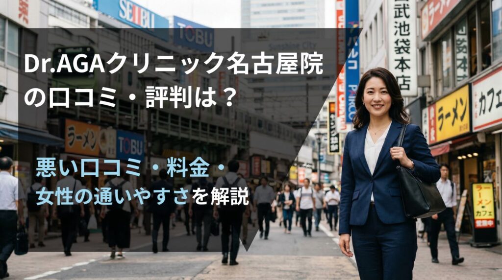 Dr.AGAクリニック名古屋院の口コミ評判｜悪い口コミ・料金・女性の通いやすさを解説