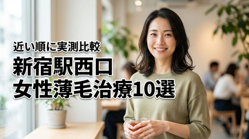 【徒歩時間を実測】新宿駅西口から近い順の女性薄毛治療クリニック10選